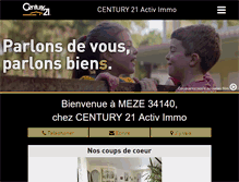 Tablet Screenshot of century21-activimmo-meze.com